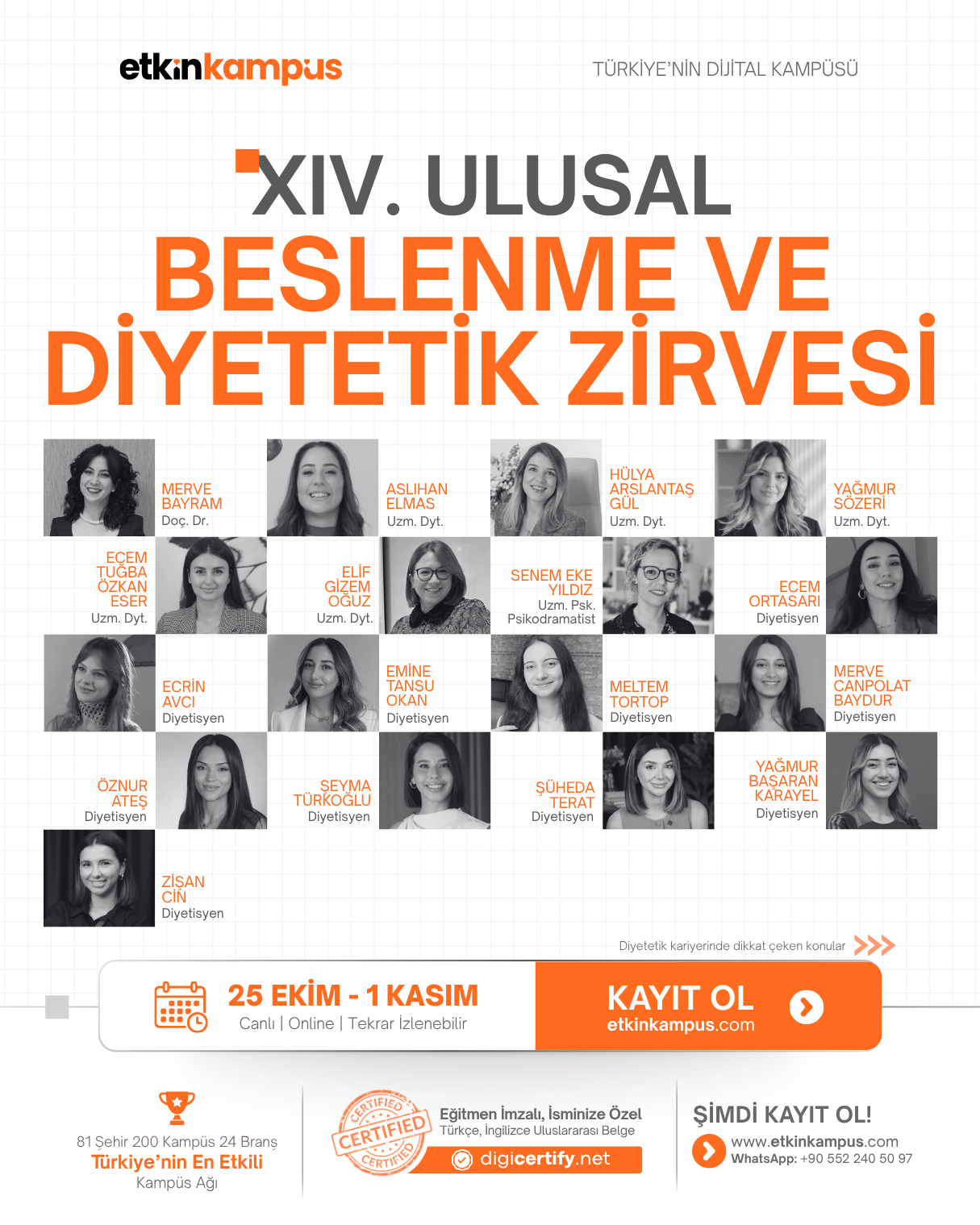 XIV. Ulusal Beslenme ve Diyetetik Zirvesi etkinlik görseli