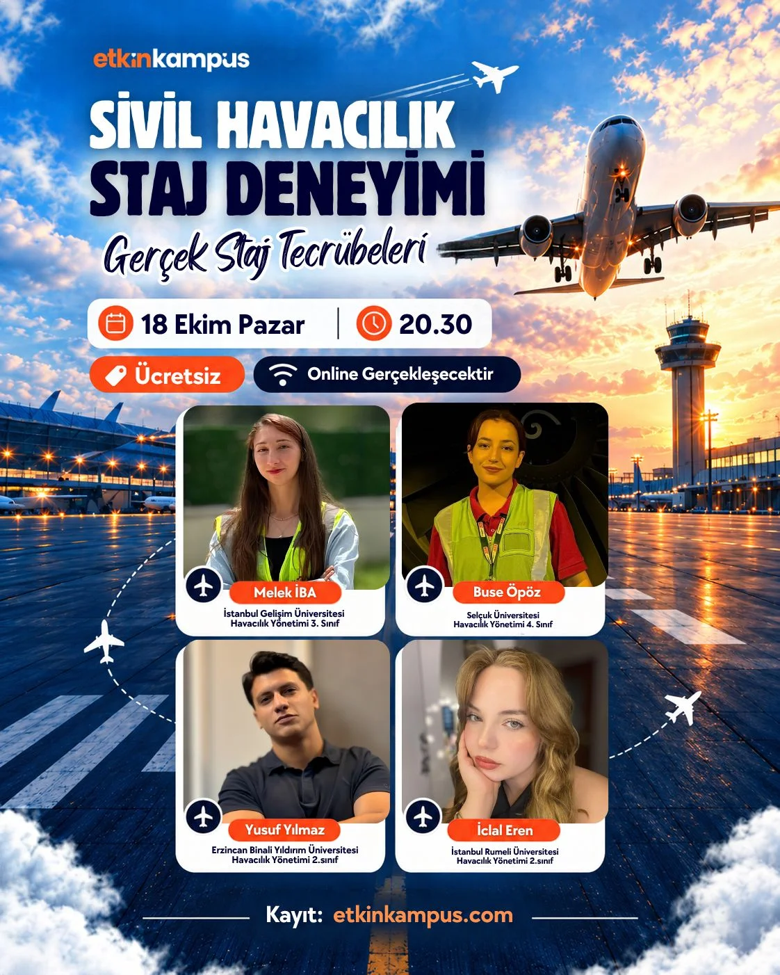 Sivil Havacılık Staj Deneyimi etkinlik görseli