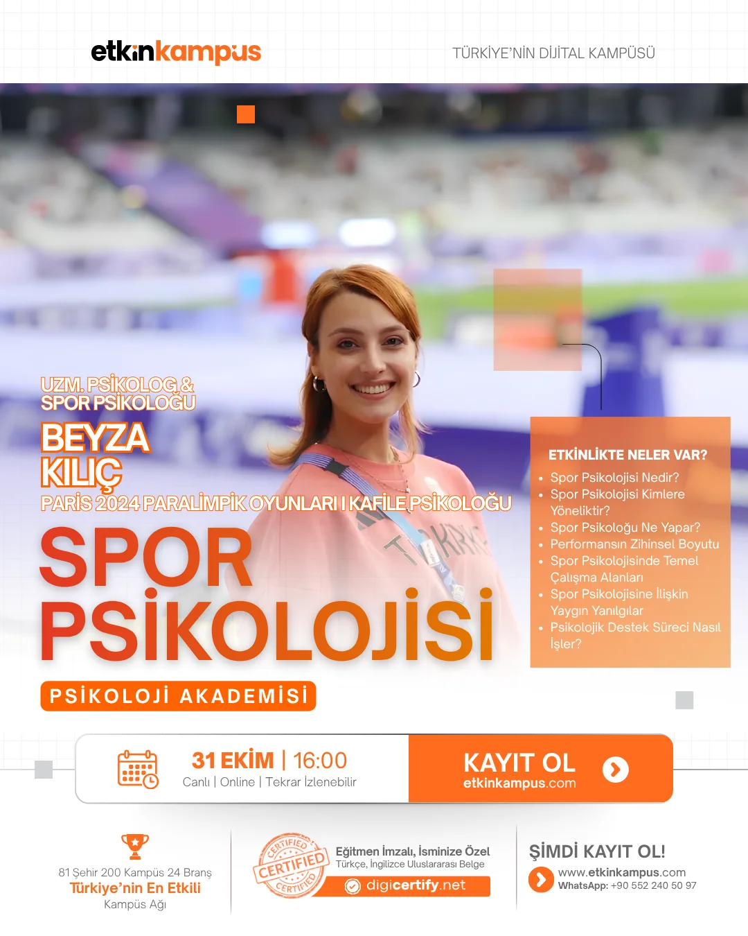 Spor Psikolojisi Akademisi etkinlik görseli